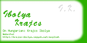 ibolya krajcs business card